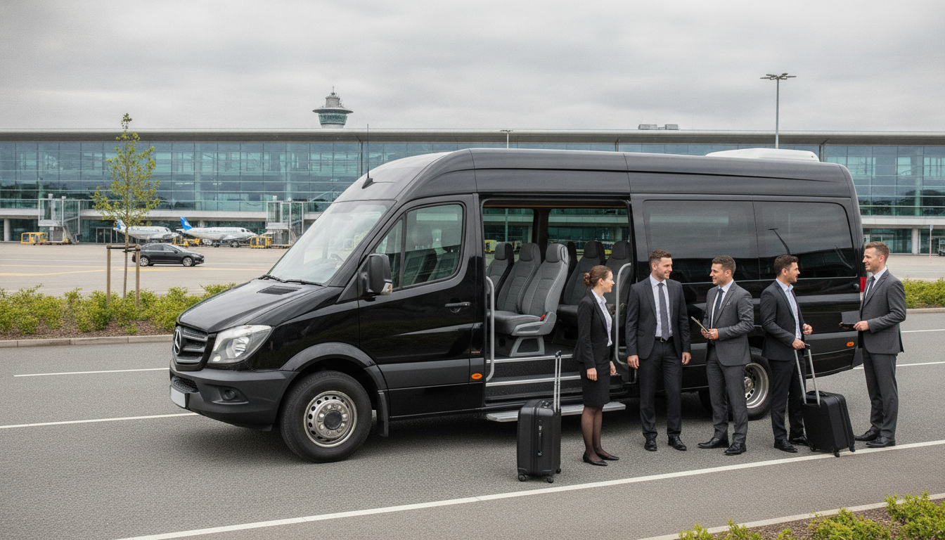 Seamless Logistics: Coordinating Your Small Corporate Group Airport Transfer in Belfast — executive minibus meeting a group at Belfast Airport